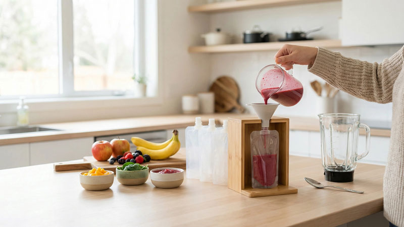 Befüllstationen für Quetschbeutel: Schluss mit der Kleckerei!