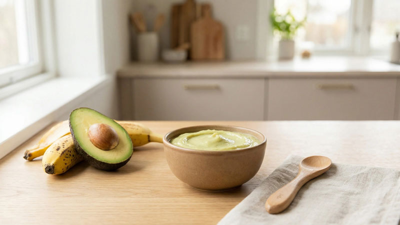 Banane-Avocado Babybrei Quetschie