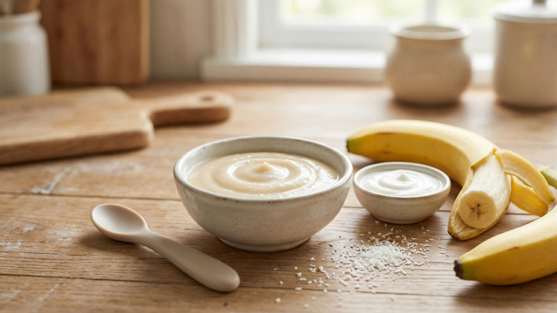 Banane-Kokos Joghurt Quetschie