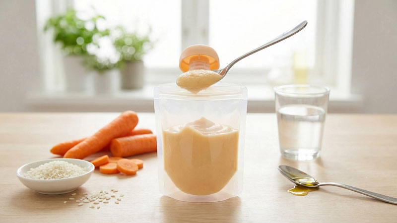 Karotten-Reis Babybrei Quetschie