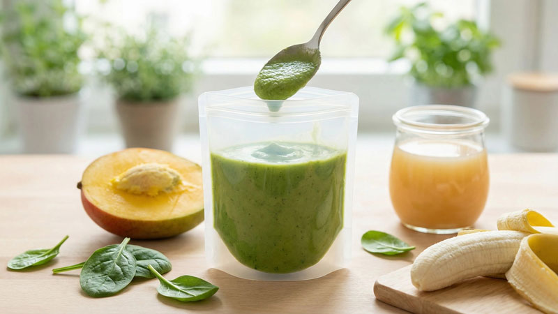 Mango-Spinat Smoothie Quetschie