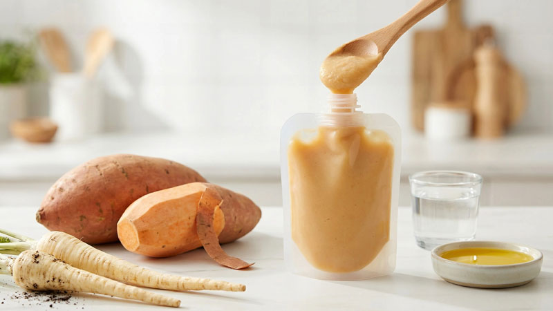 Süßkartoffel-Pastinake Quetschie